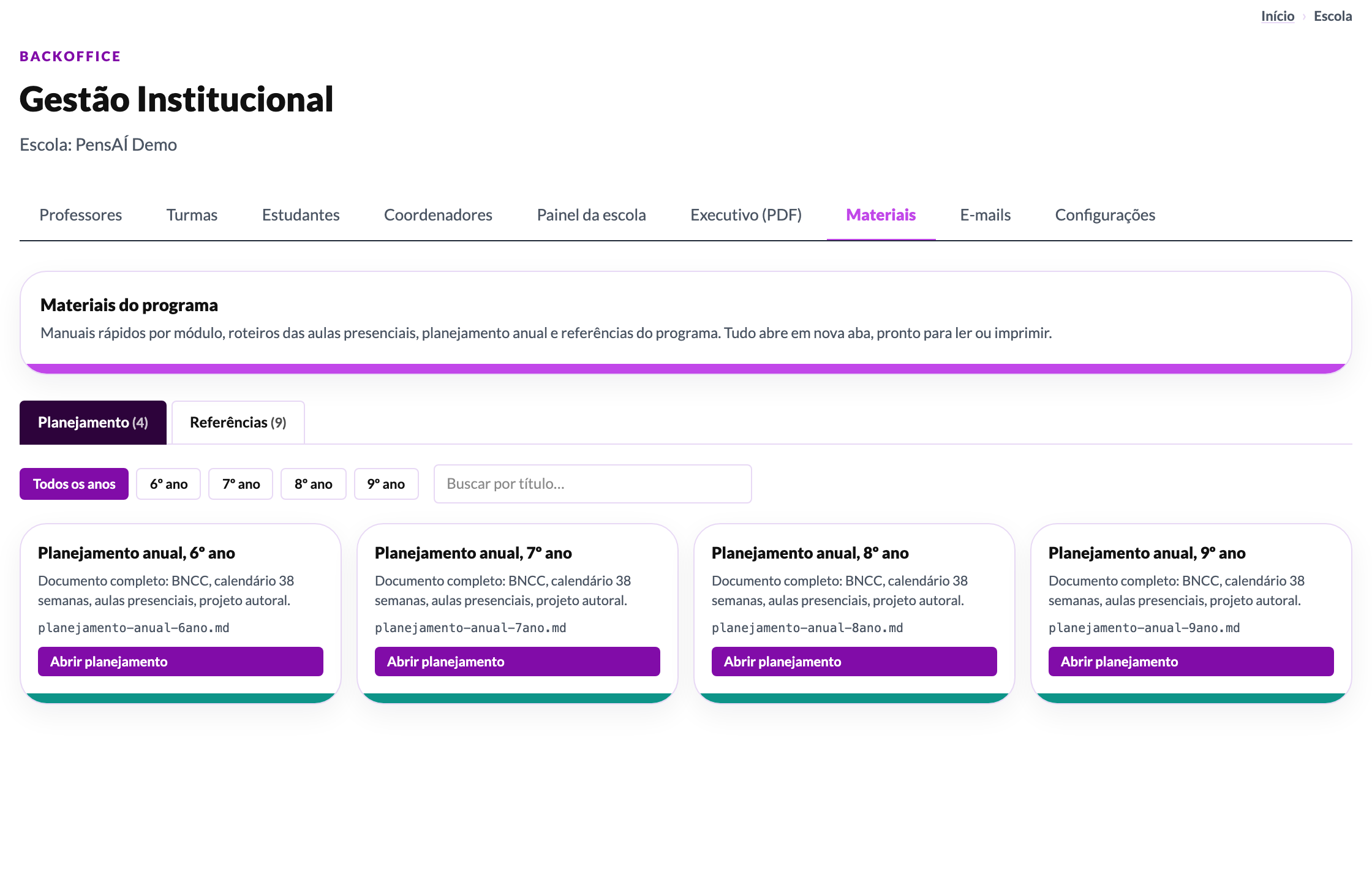 Materiais para baixar